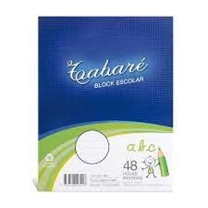 Hojas de deberes Tabaré Margen Rojo x 48