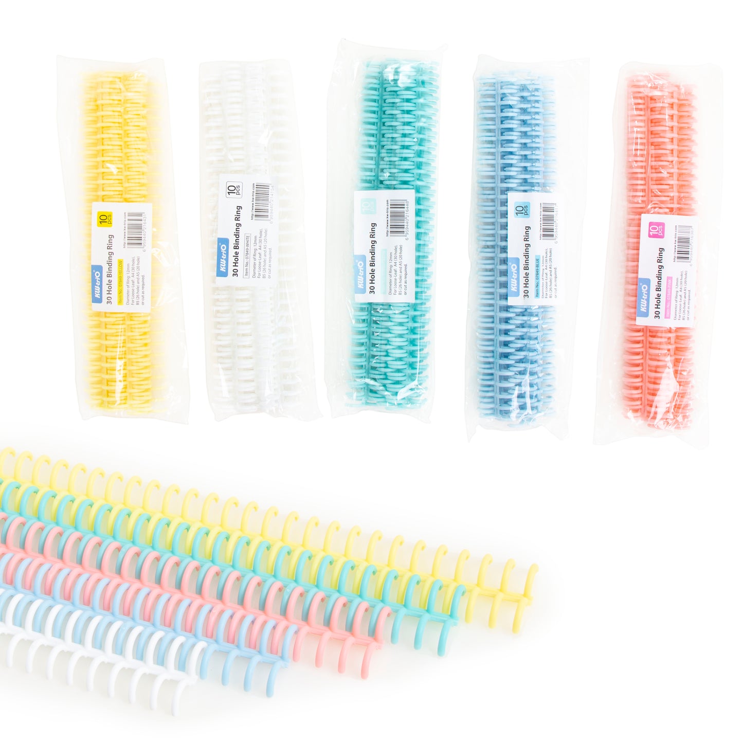 Espirales IBI CRAFT para Encuadernación, paquete x 10 unidades