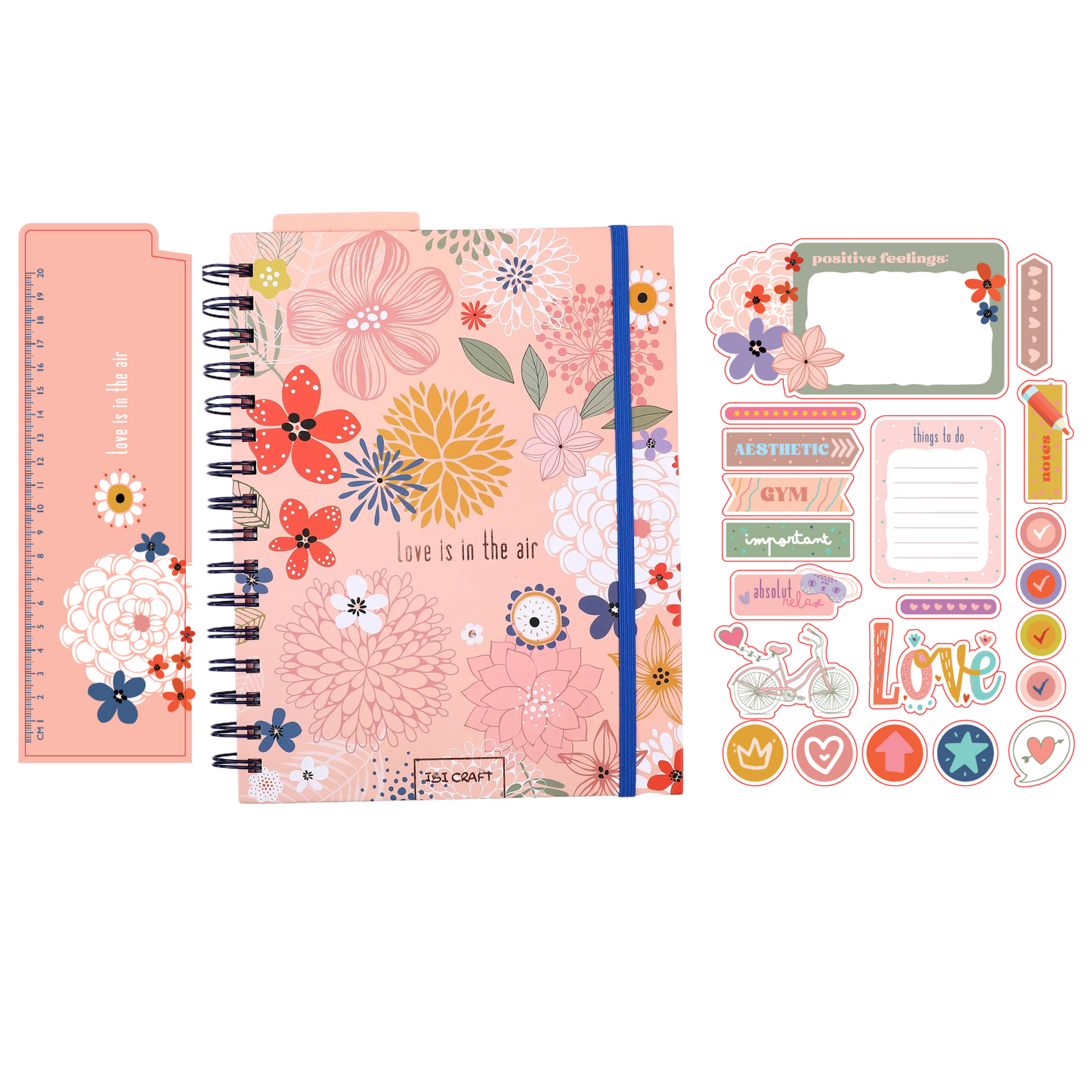 CUADERNO IBI CRAFT, T.DURA, 177x220mm, 150 H.+STICKERS