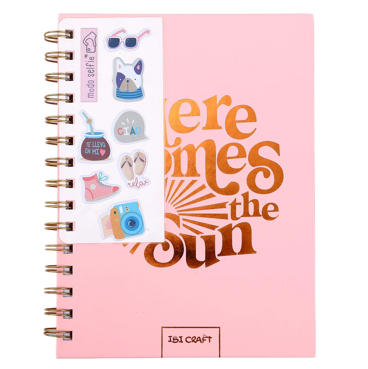 CUADERNO IBI CRAFT, T.DURA, 152x203mm, 80 H.+STICKERS