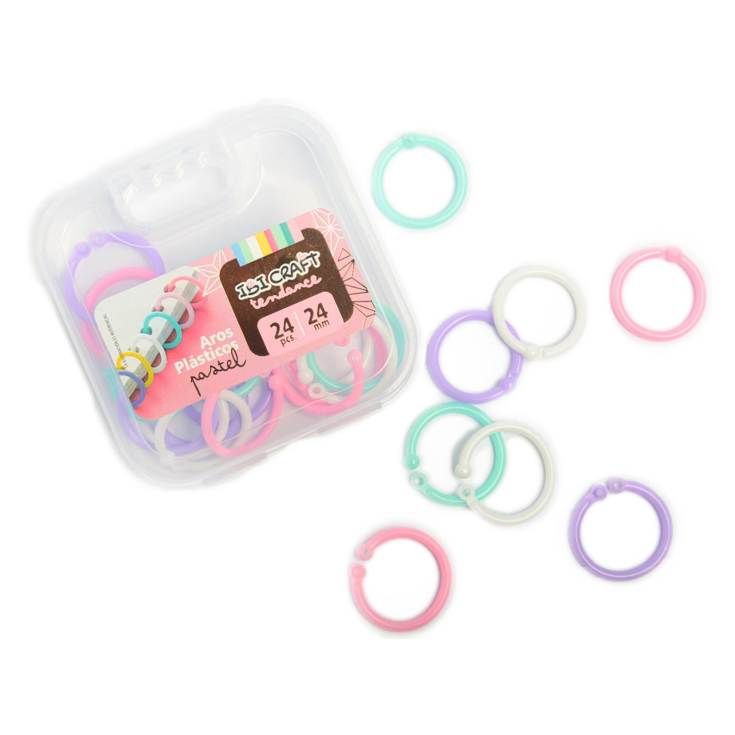 Anillos para encuadernar Ibi Craft 24mm x 24 unidades