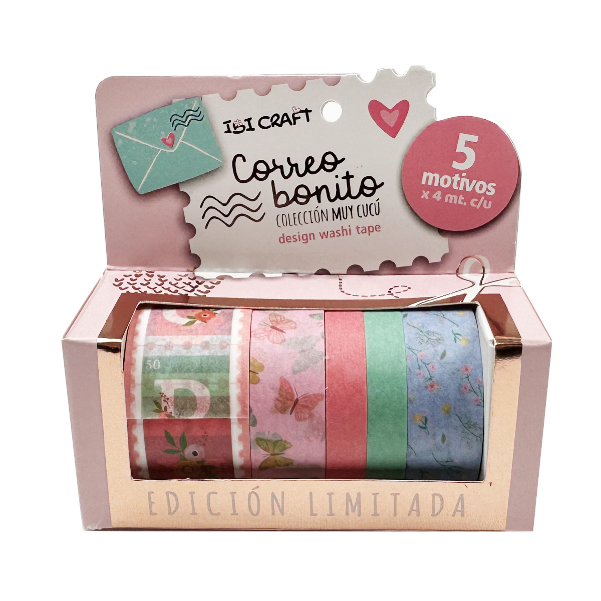 Cintas Ibi Craft Washi Tape Vintage, Hojas, Creativa, Correo Bonito o Travel