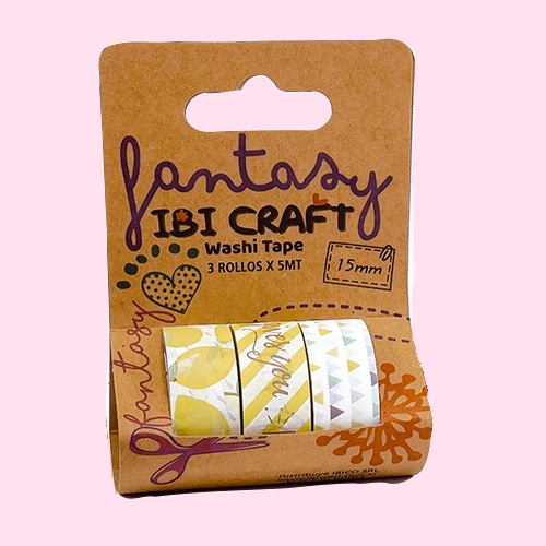 Cintas Ibi Craft Washi Tape tonos limón