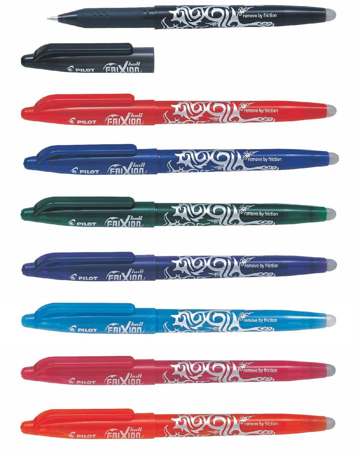 Boligrafo Pilot Frixon borrable con tapa.