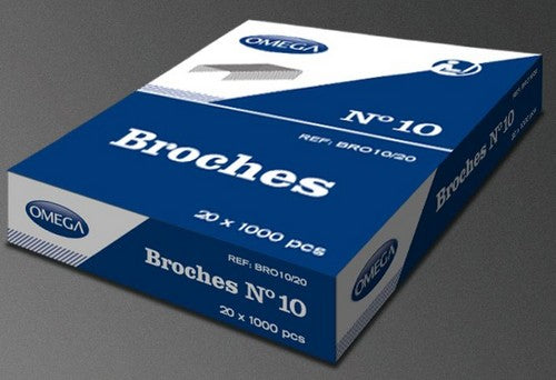 Broches para abrochadora Omega N° 10