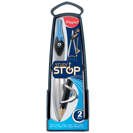 Compás Maped Study Stop con abrazadera o grafo de 2mm