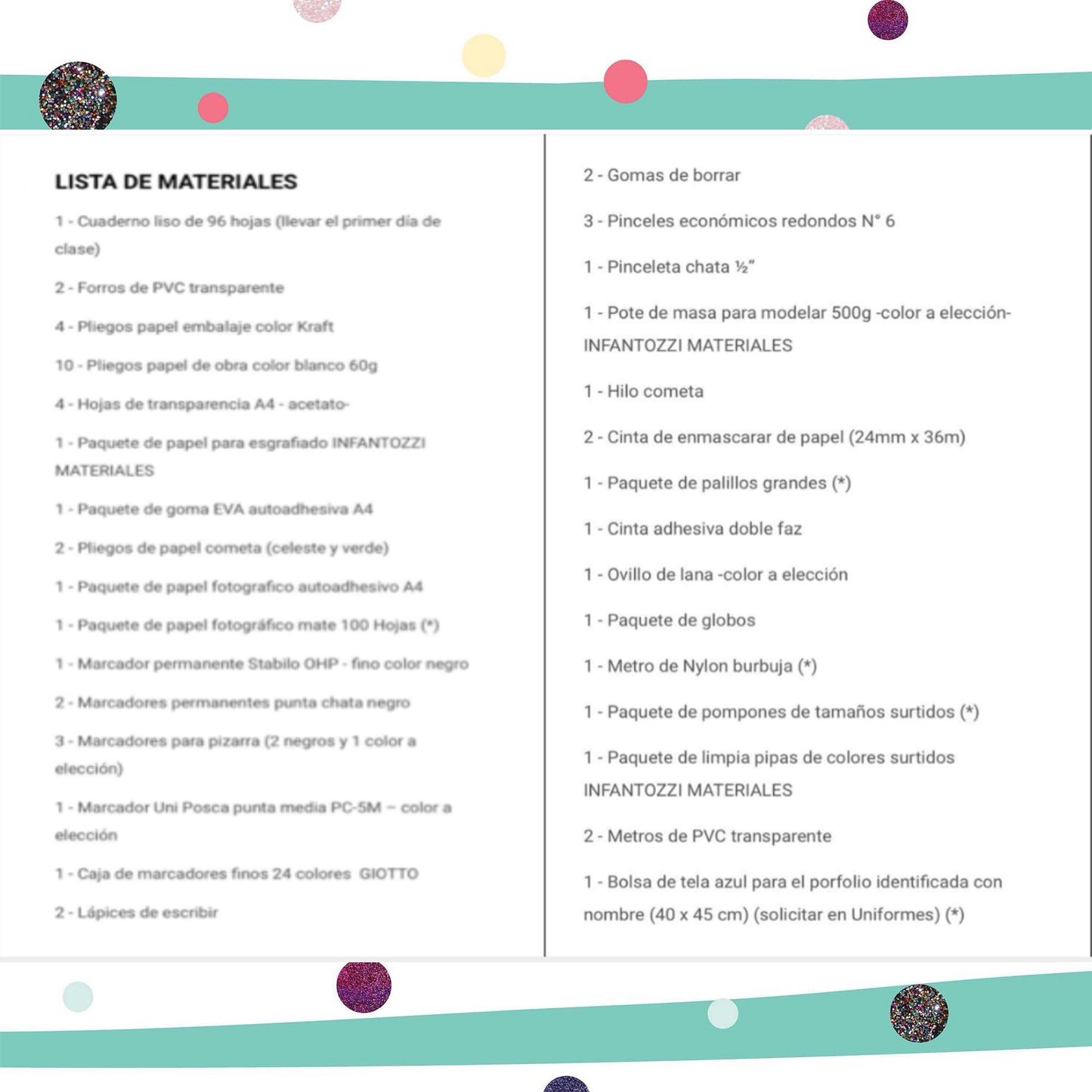 Lista de Materiales Completa para el Colegio Clara Jackson de Heber Nivel 5 2026