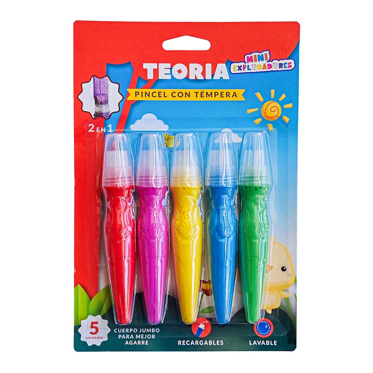 Pinceles con témpera Teoría x 5