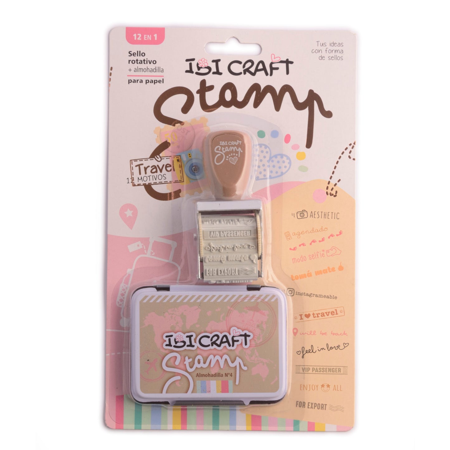 Sellos Rotativos Ibi Craft con 12 diseños cada uno.