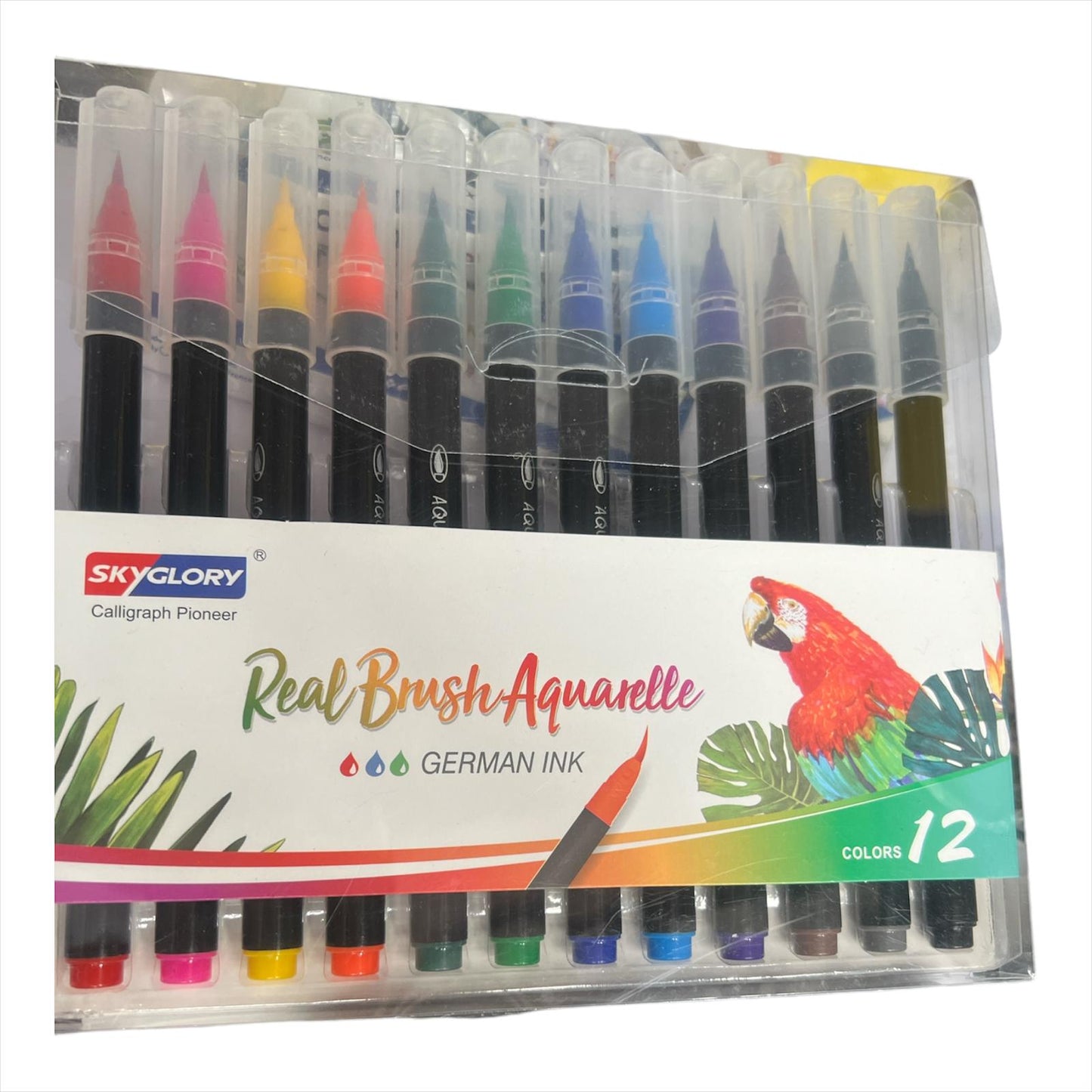 Marcadores Skyglory punta pincel x 12