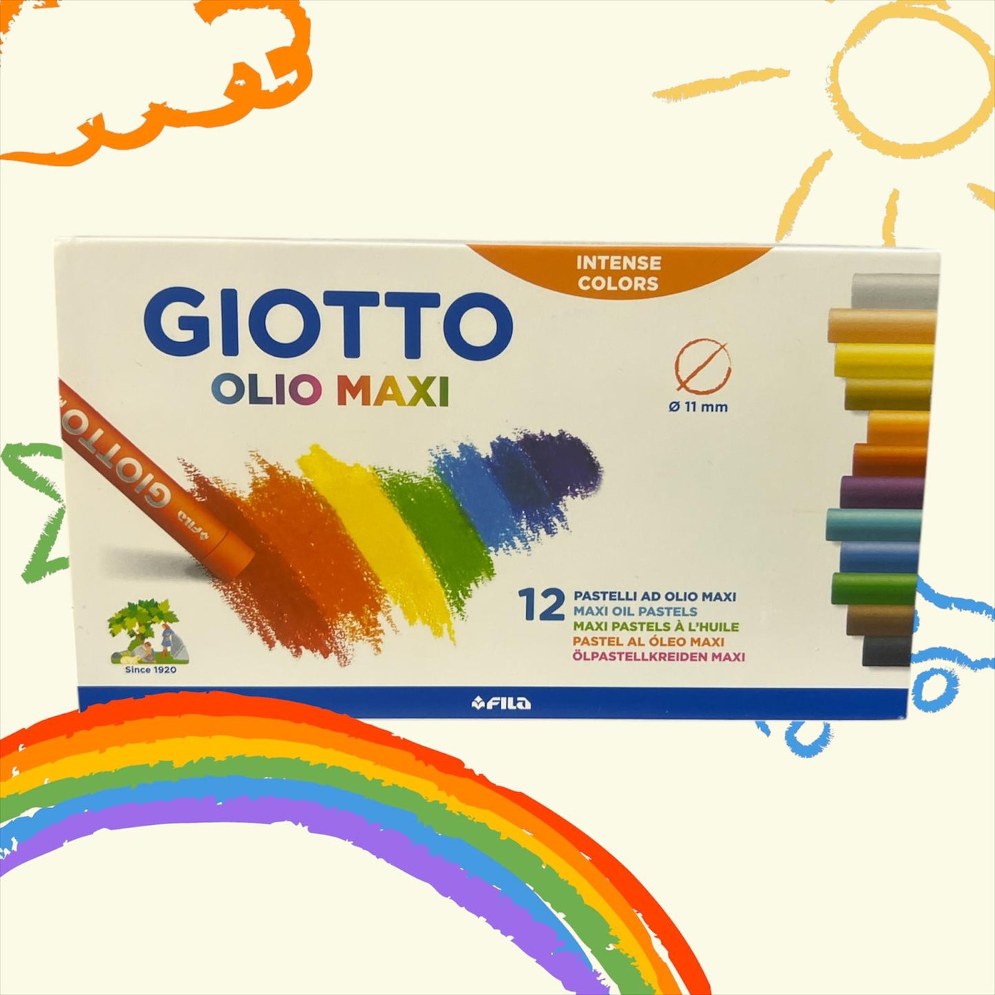Pasteles al óleo Giotto x 12 colores