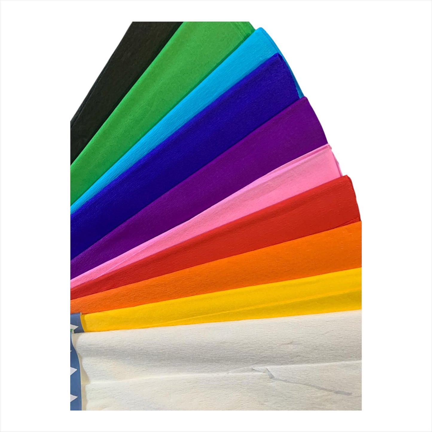 Papel crepe de colores surtidos x 10 hojas