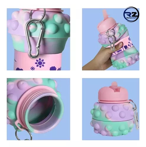 Botella de Silicona Plegable Pop It
