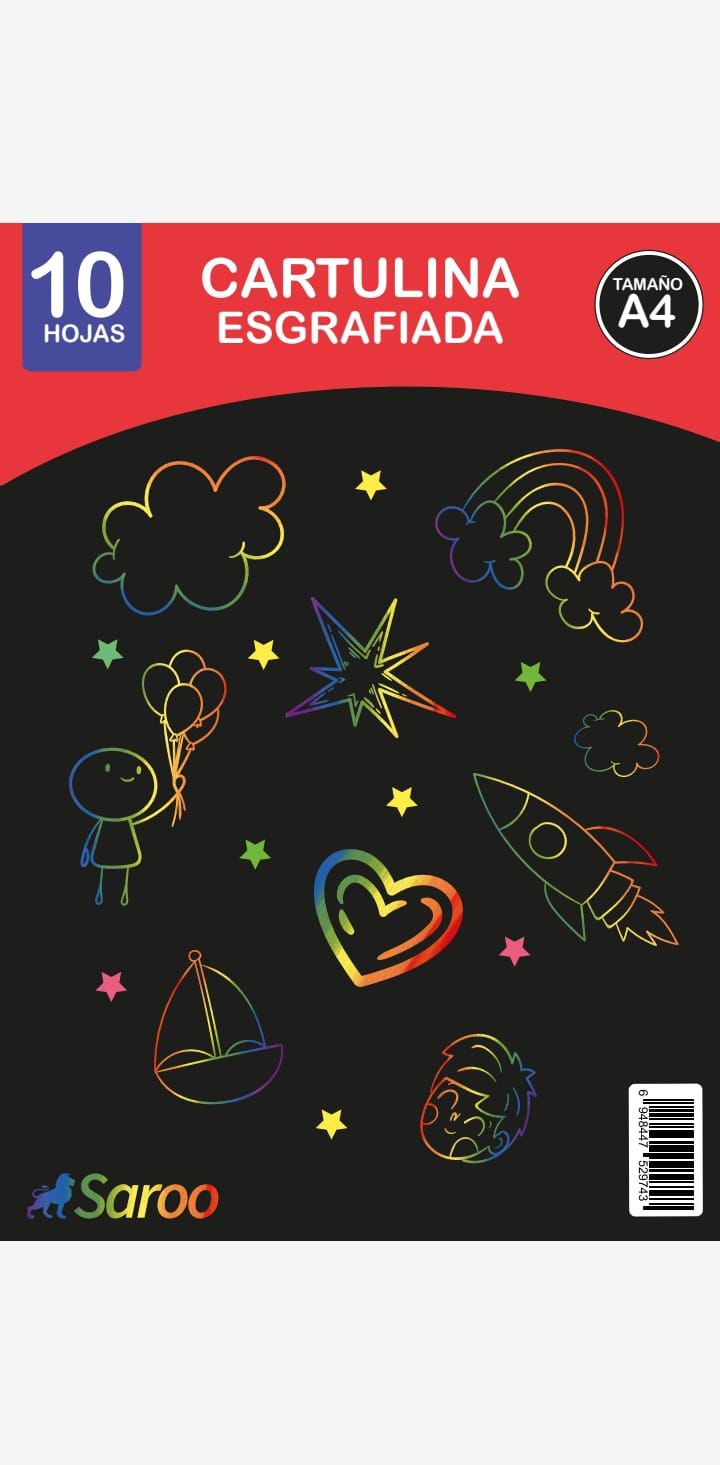 Papel para esgrafiado x 10 hojas