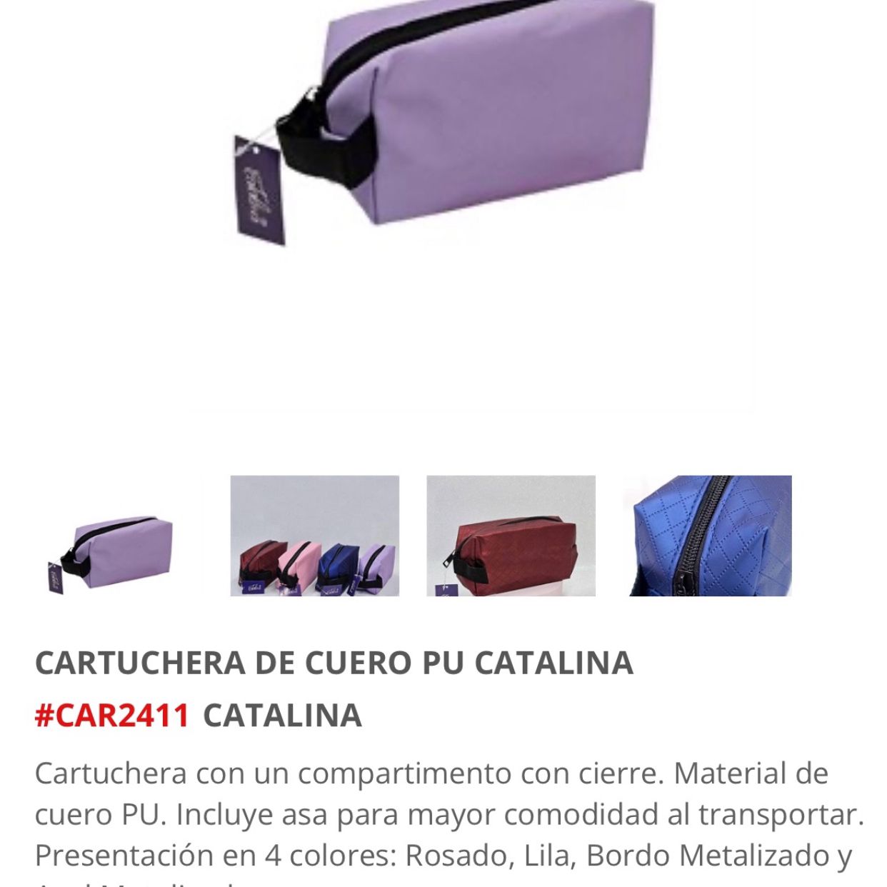 Cartuchera Catalina Rectangular