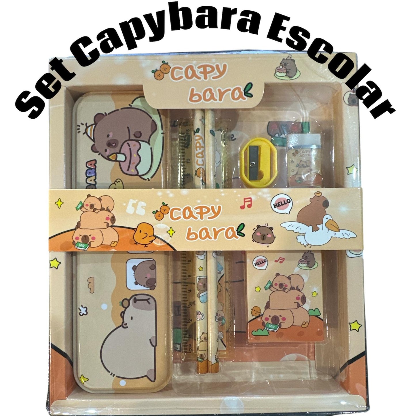 Set Capybara Escolar Grande YC 8015