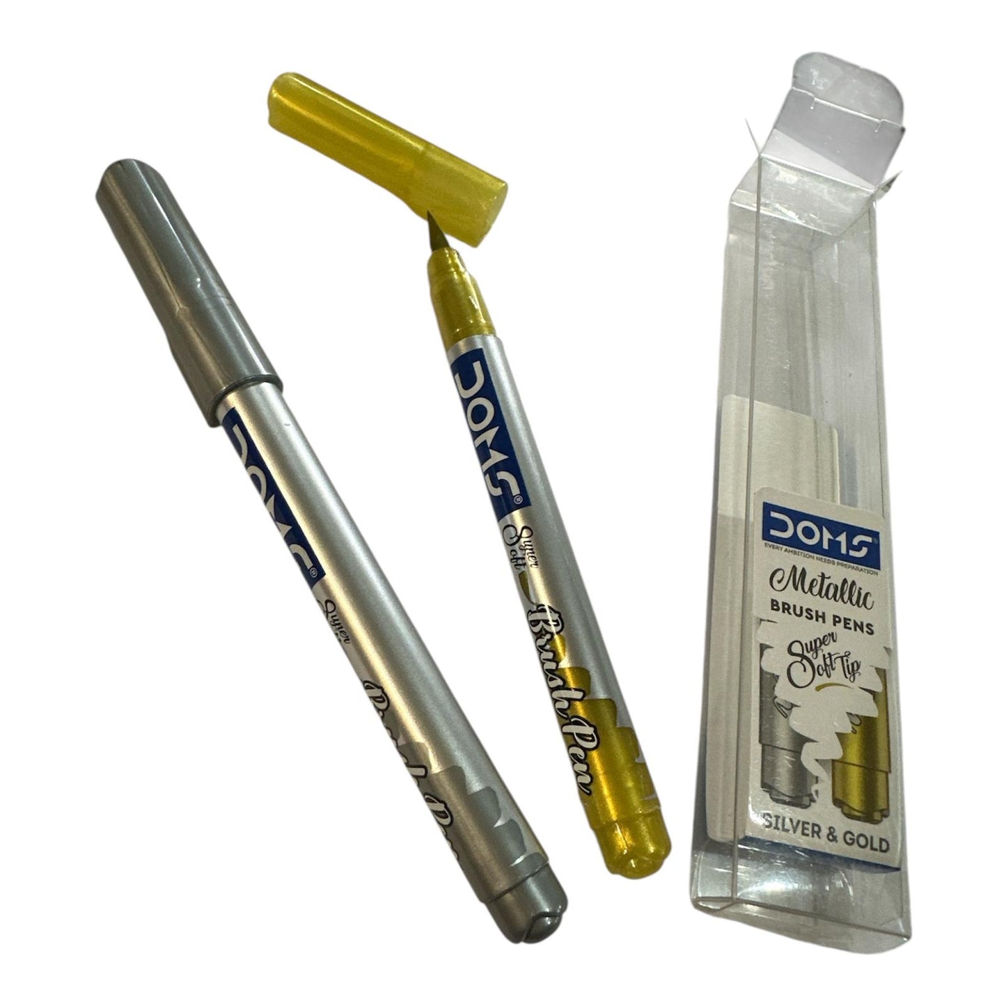 Marcadores Doms Oro y Plata Punta de Pincel