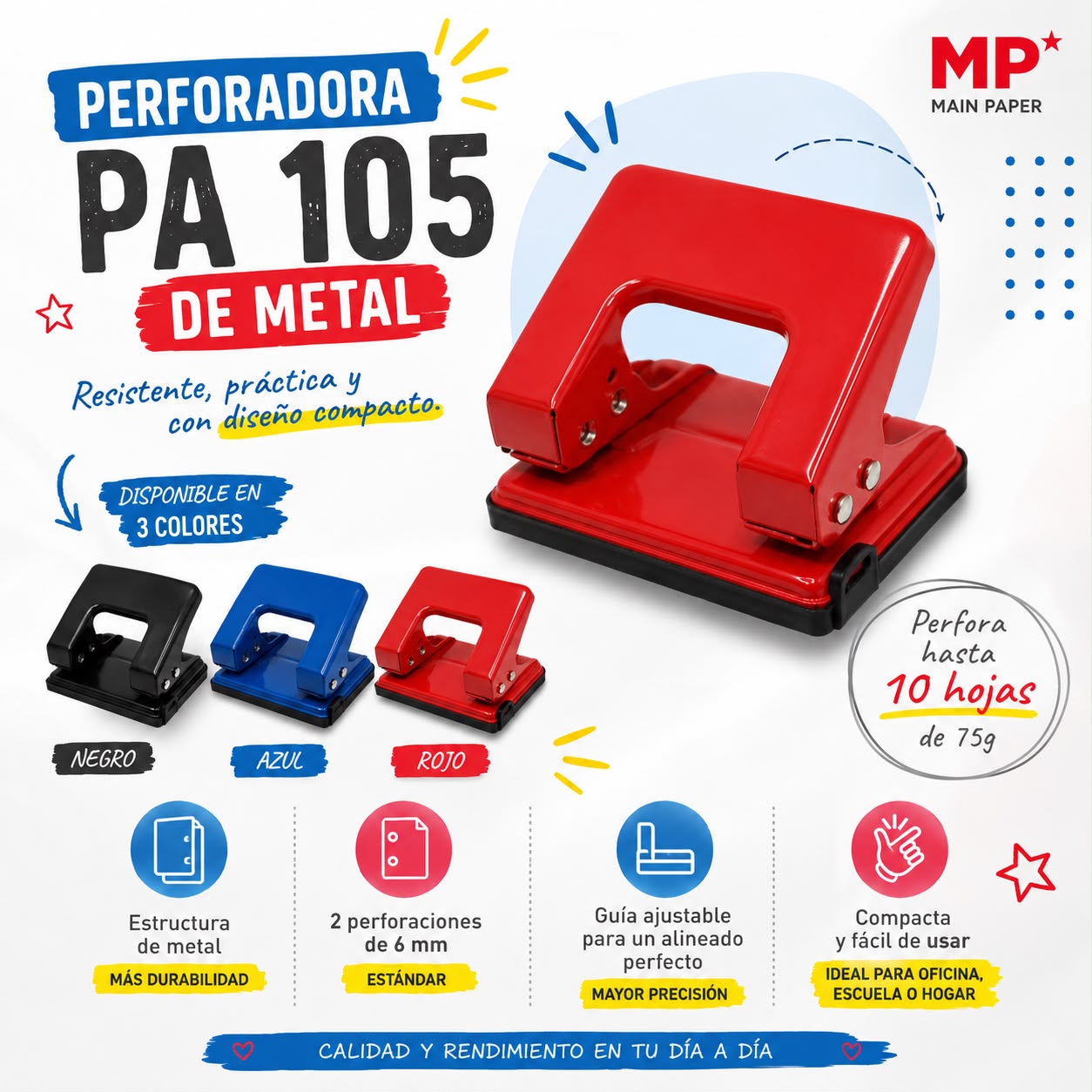 Perforadora Main Paper PA 105