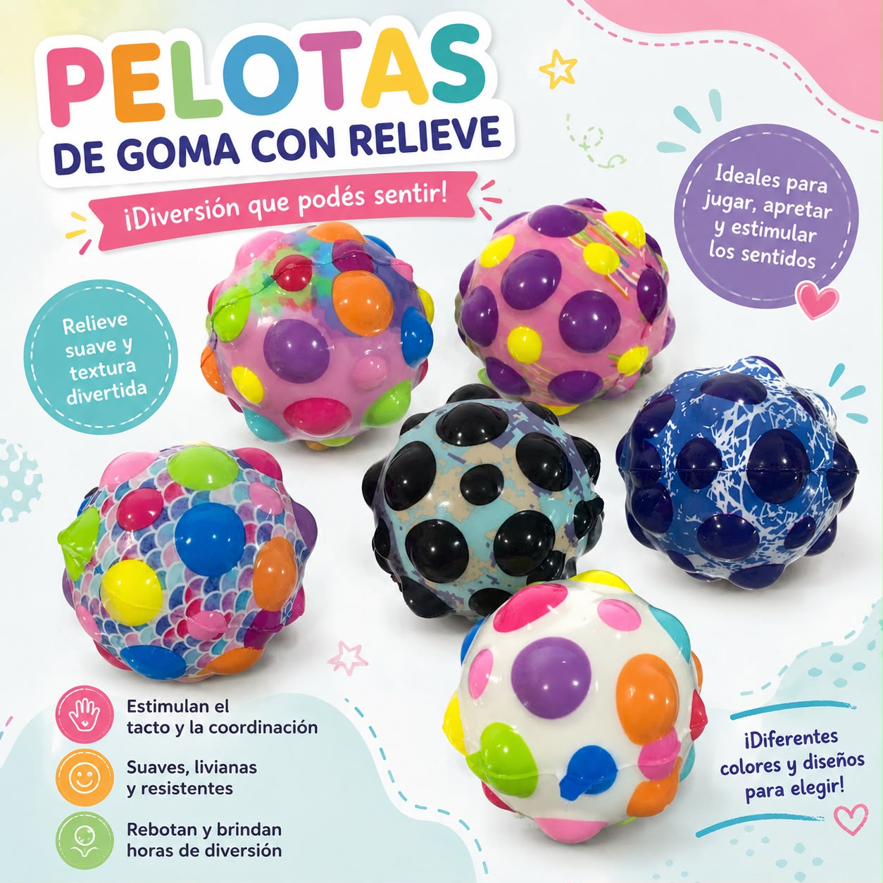 Pelota de Goma con Relieve