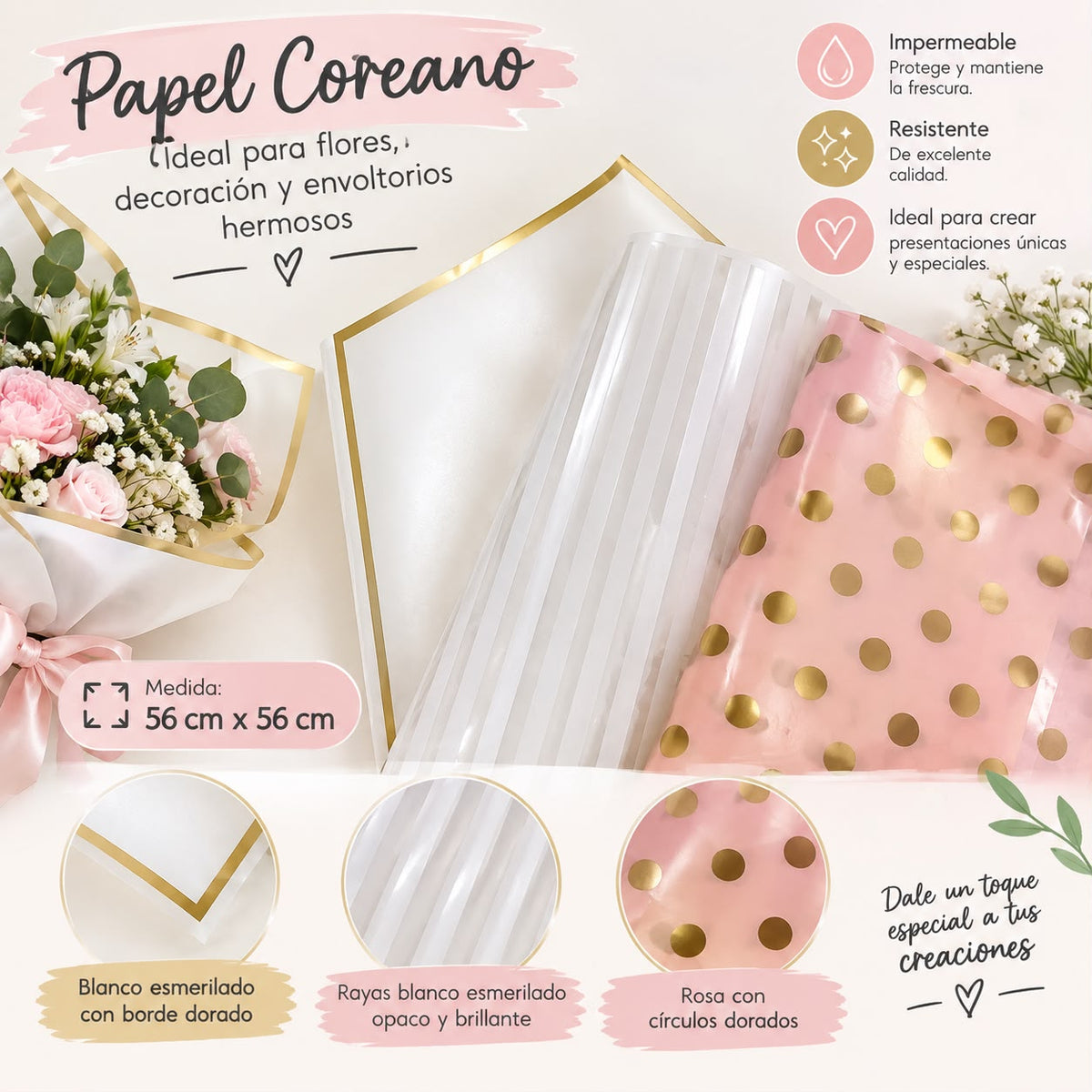 Papel Coreano Ibi Craft 56cm x 56cm