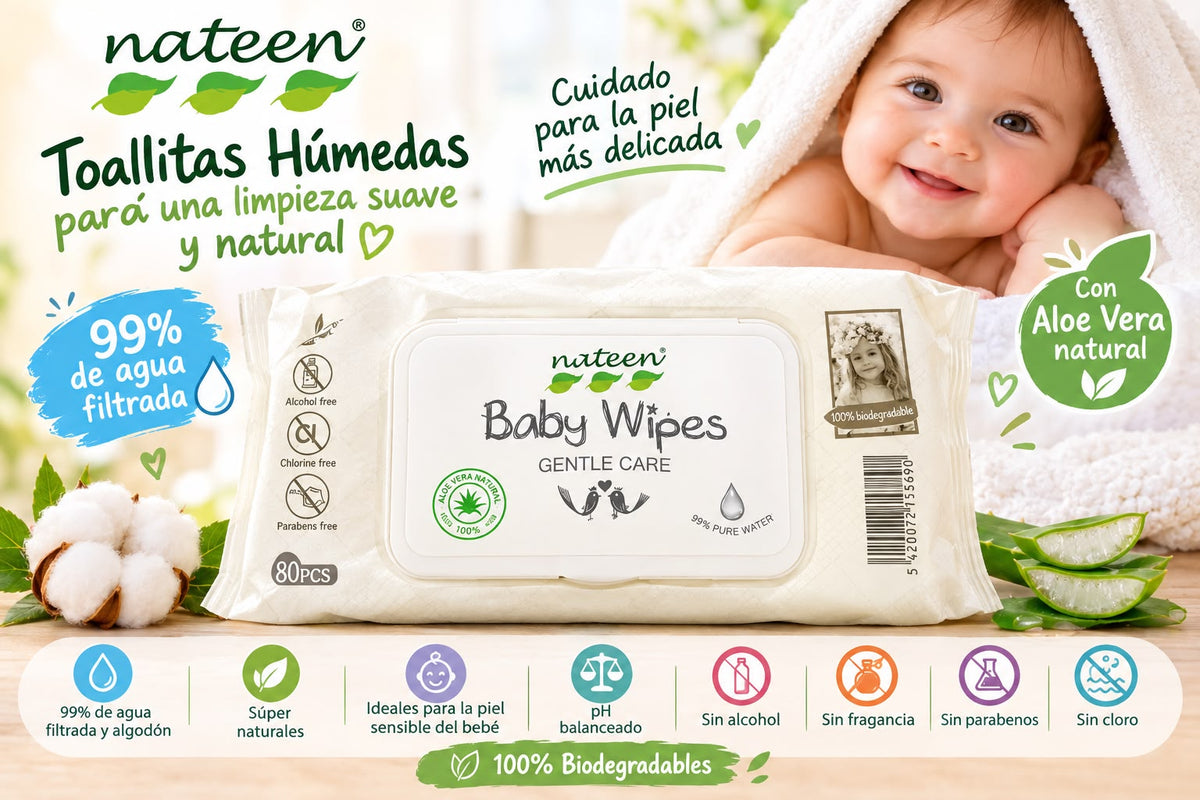 Toallas Húmedas Nateen x 80 unidades
