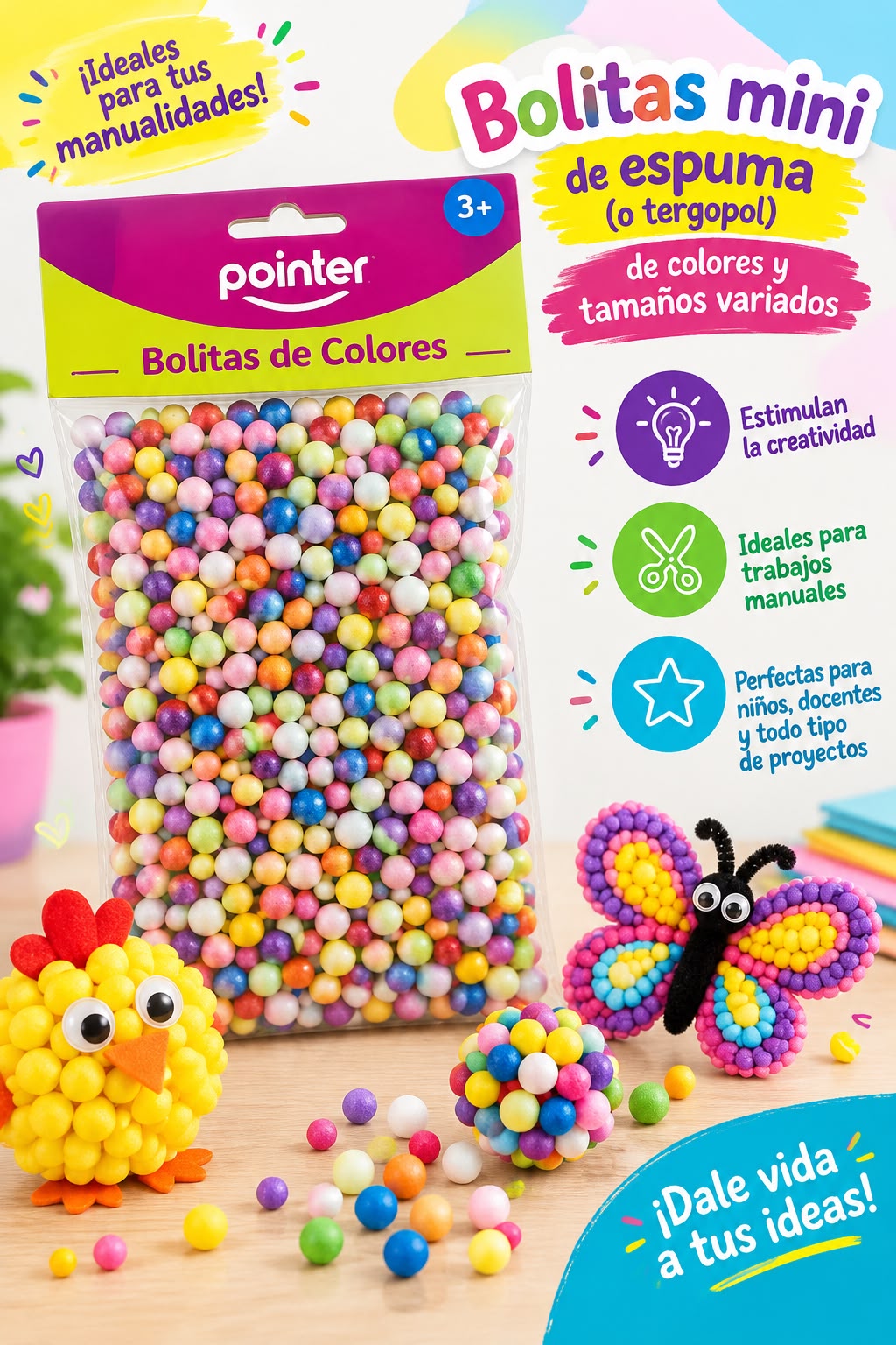 Bolitas de Espuma ( o Tergopol ) Mini de Colores Surtidos