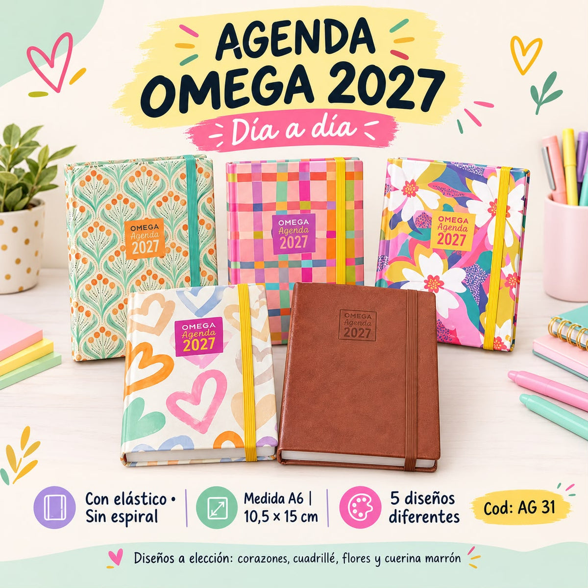 Agenda Omega Design A6 Día a Día
