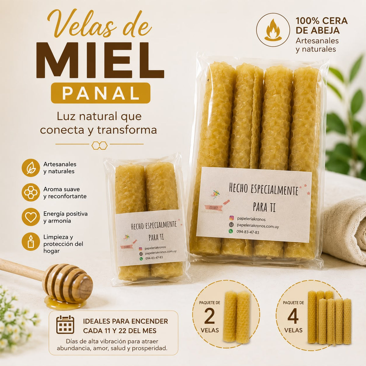 VELAS DE MIEL