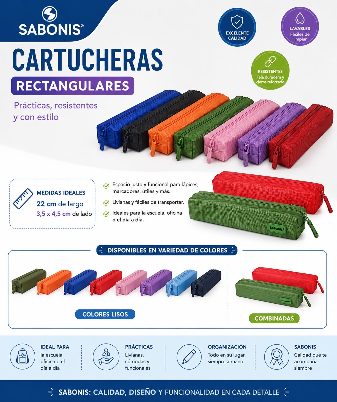 Cartuchera Sabonis Rectangular Chica