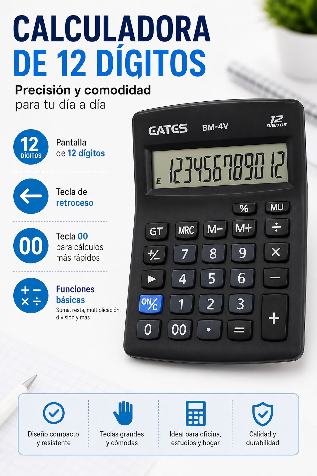 Calculadora Eates 12 dígitos