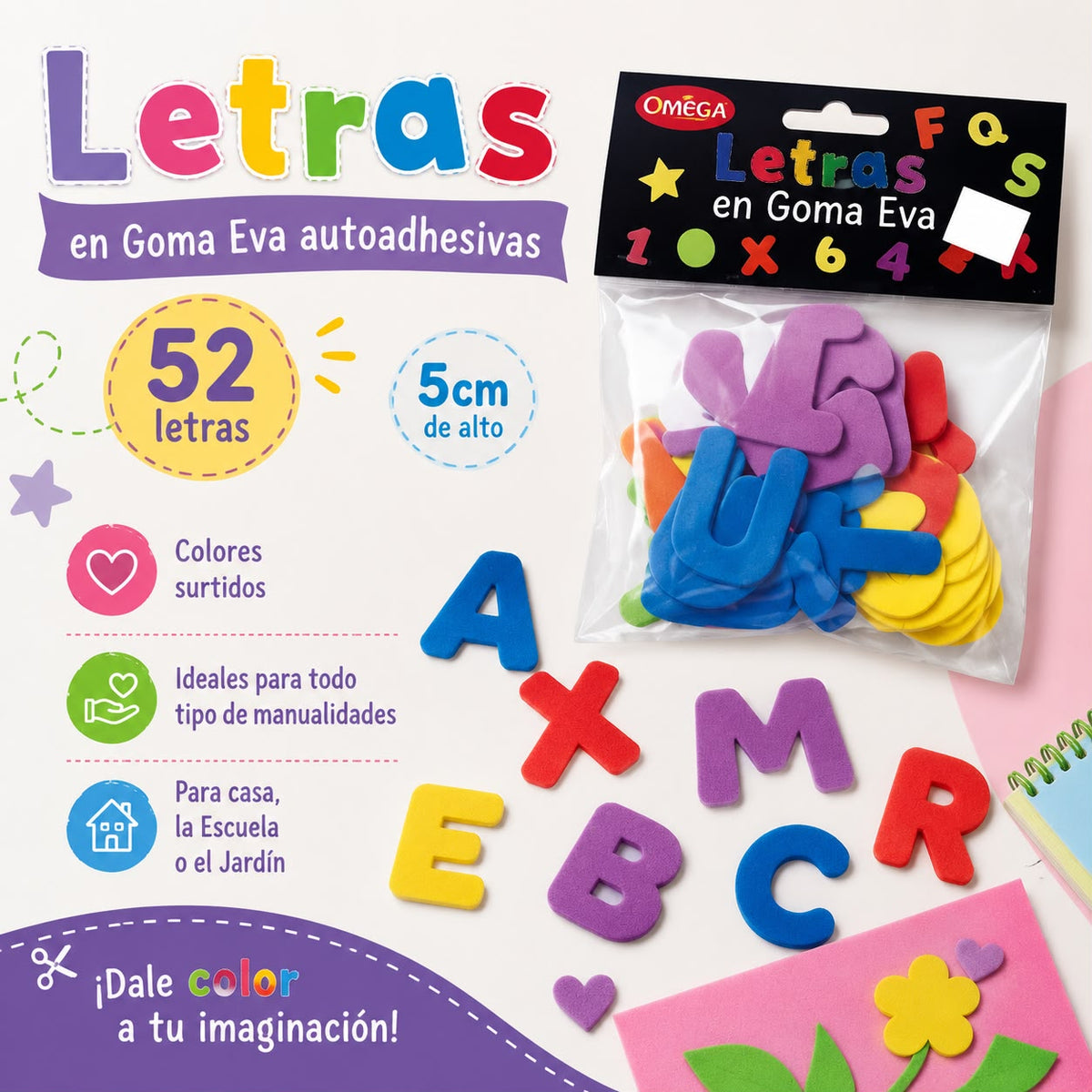 Formas de Goma Eva Autoadhesivas Letras