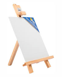 Caballete de mesa en madera con bastidor