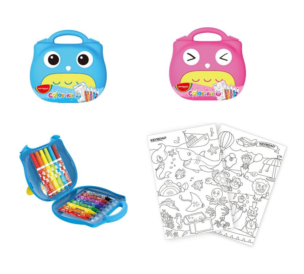 Marcadores y crayones Keyroad en valija