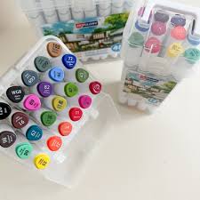 Marcadores Skyglory Permanentes de doble punta x 36