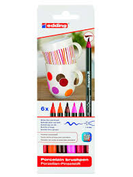 Marcadores Edding Punta Pincel x6