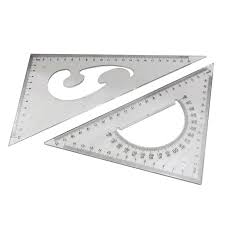 Escuadras de 30° / 60° y 45° en estuche 1135