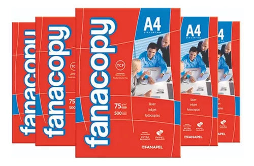 Papel Formato A4 Fanacopy 75g paquete x 500 hojas