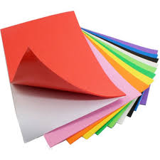 Goma Eva Autoadhesiva A4, paquete x 5