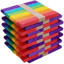 Palitos de Helado, madera de color x 50