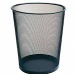 Papelera de Metal Negro