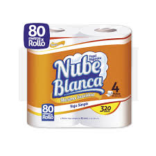 Papel Higiénico Nube Blanca 4 rollos x 80m