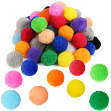 Pompones de colores paquete x 25
