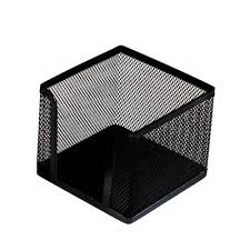 Portacubo en metal calado negro
