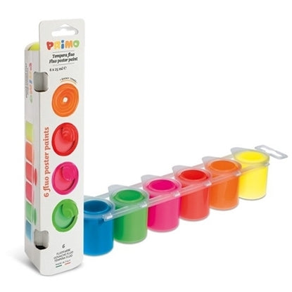 Témperas Primo x 6 colores Fluo
