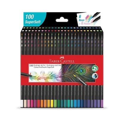 Lápices de colores Faber Castell Super Soft x 100