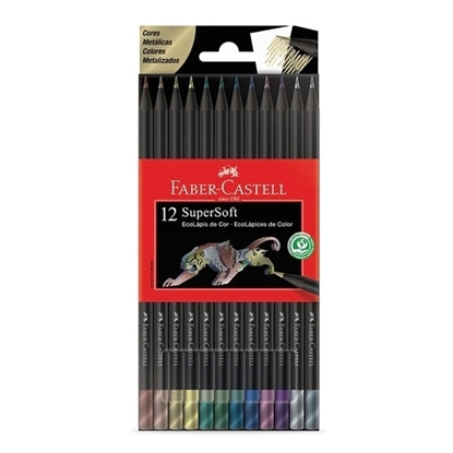 Lápices de colores Faber Castell Super Soft Metalizados x 12