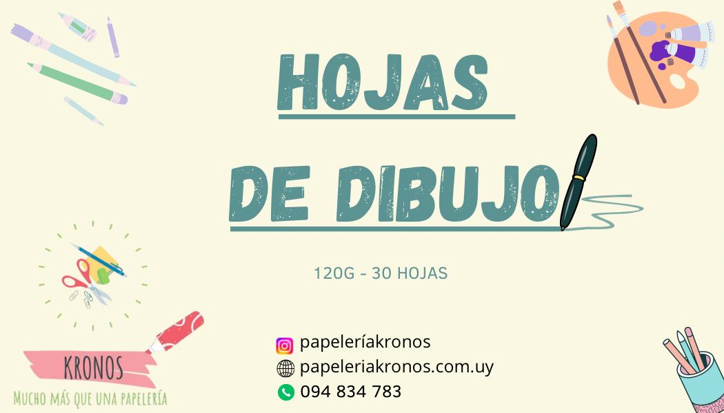 Hojas de Dibujo Garbanzo Blanco 120g x 30 hojas