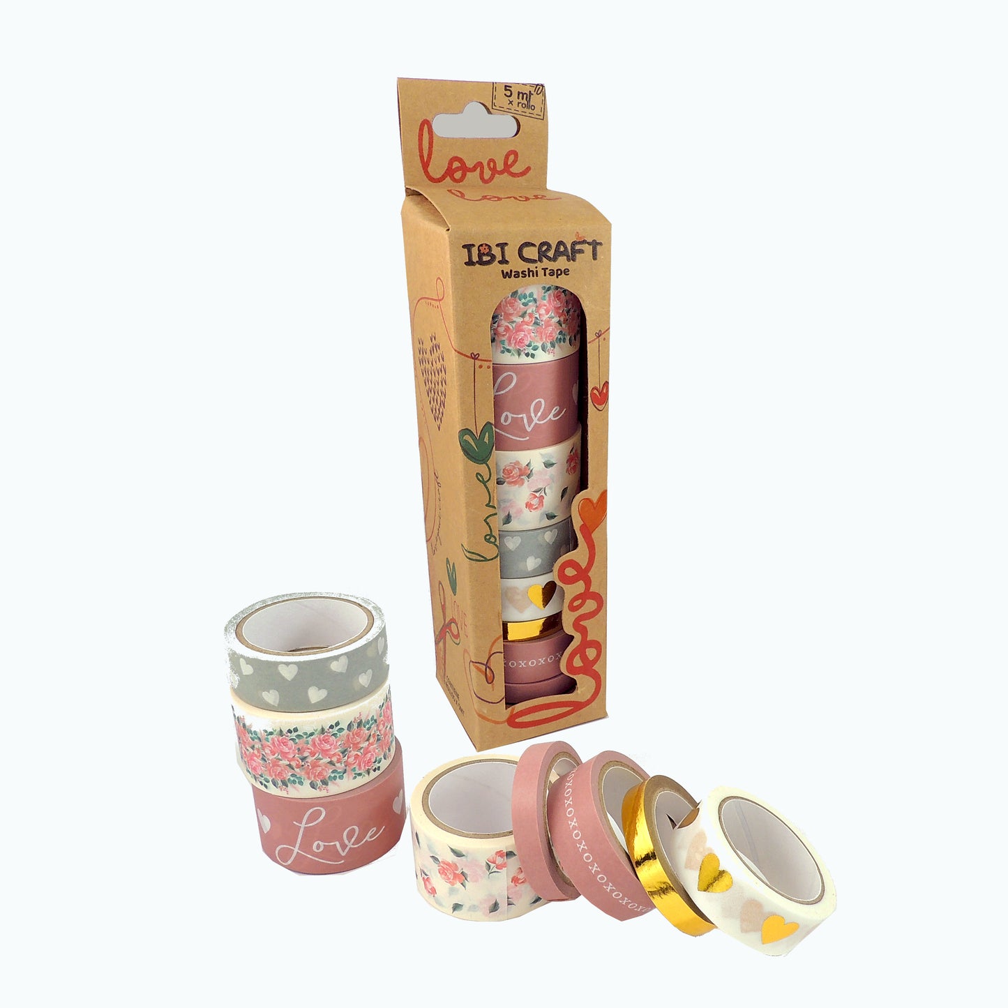Cintas Ibi Craft Washi Tape impresas y foil
