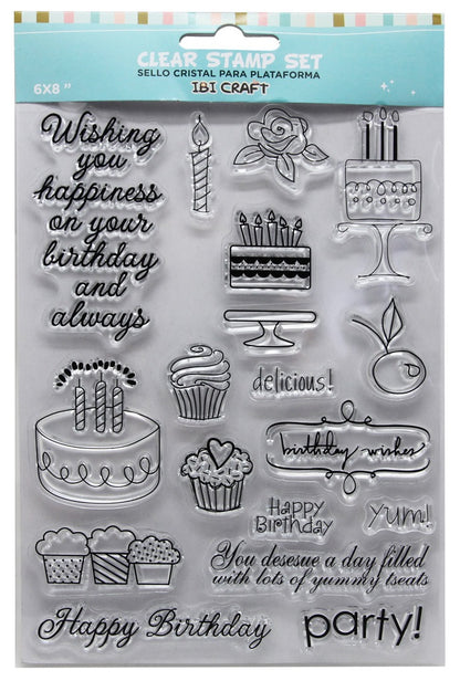 Sellos de Silicona "Cofee"," Cumpleaños" y "Alfanumérico"