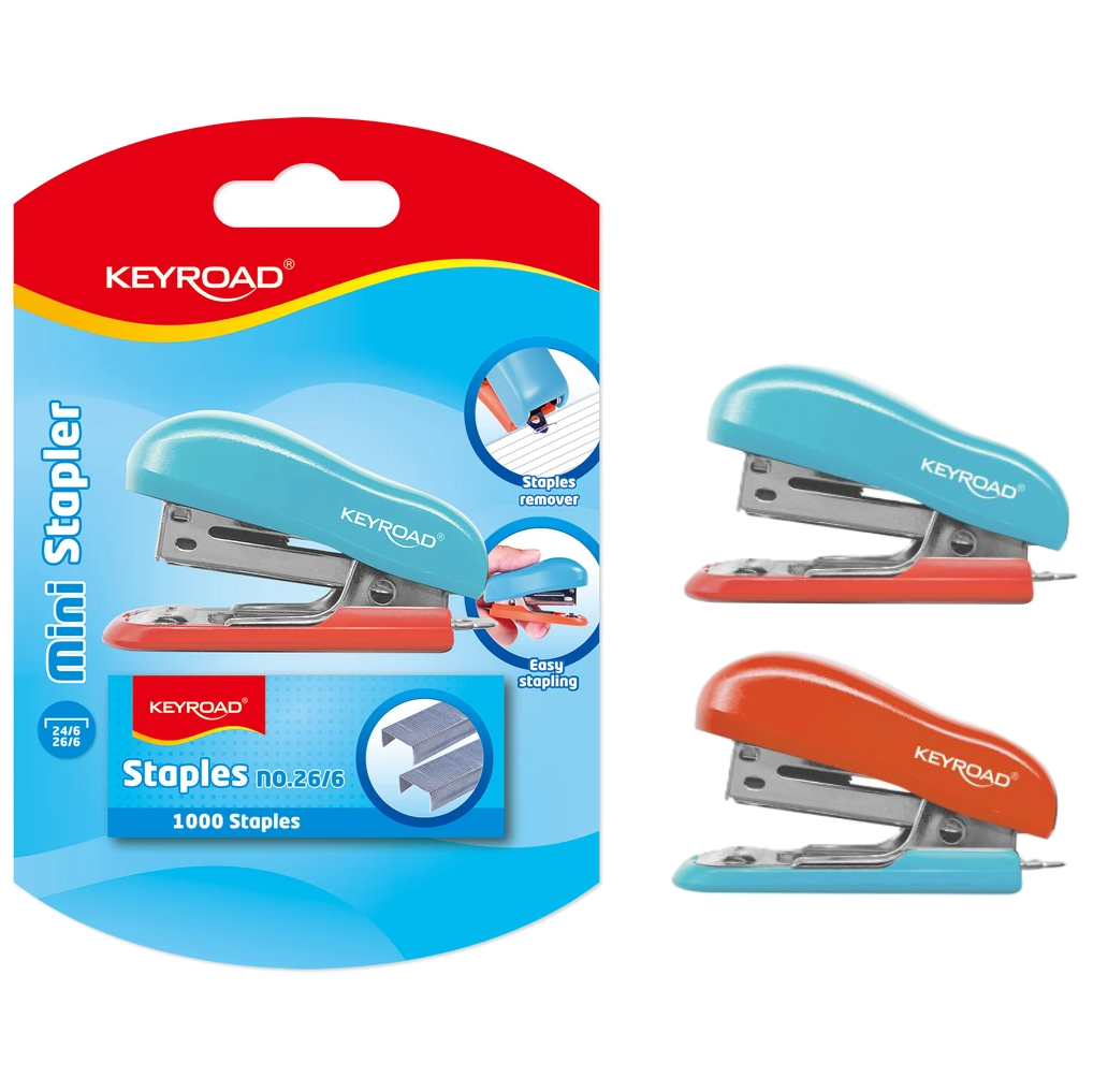 Abrochadora Keyroad Mini en Blister con Grapas